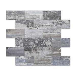 Light-Gray 13.5 in. x 11.4 in. PVC Peel and Stick Tile for Kitchen Backplash, Bathroom, Fireplace (9.6 sq. ft./Box)