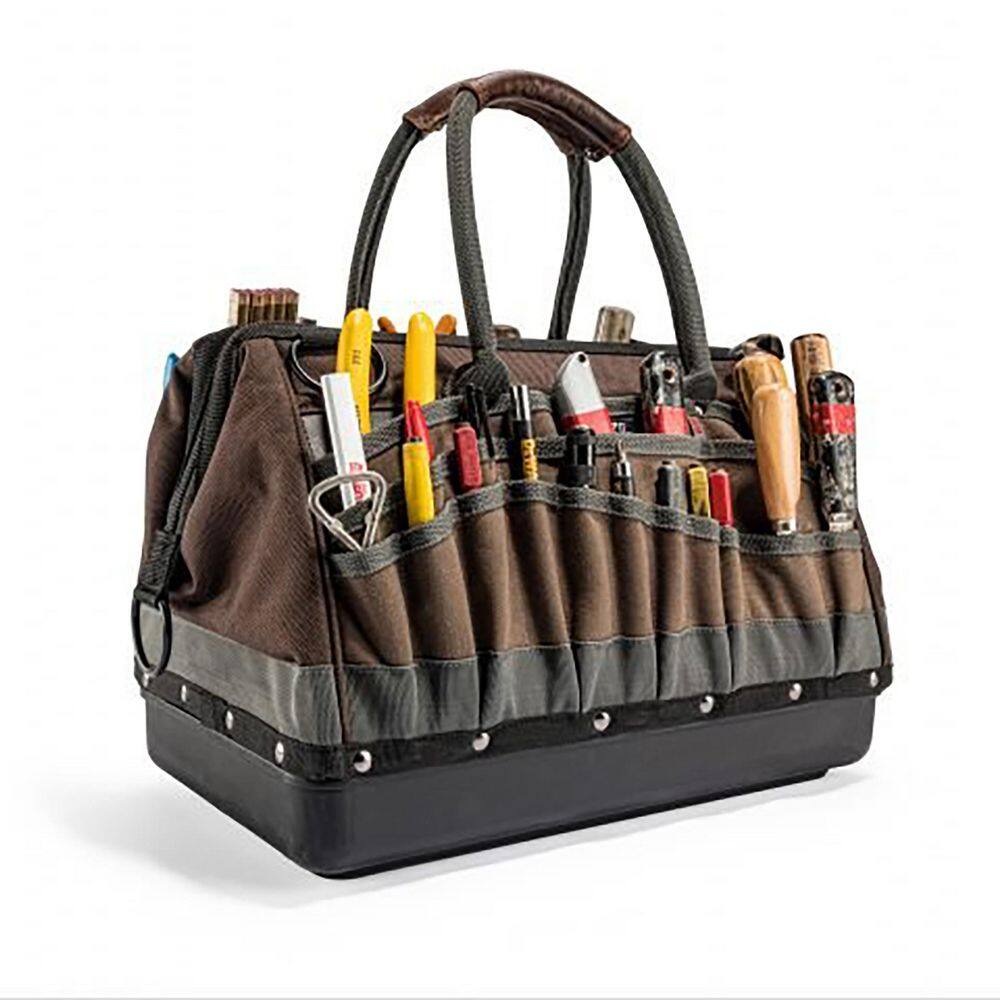 Veto Pro Pac Brown and Gray Nylon Tool Bag with 34 Pockets