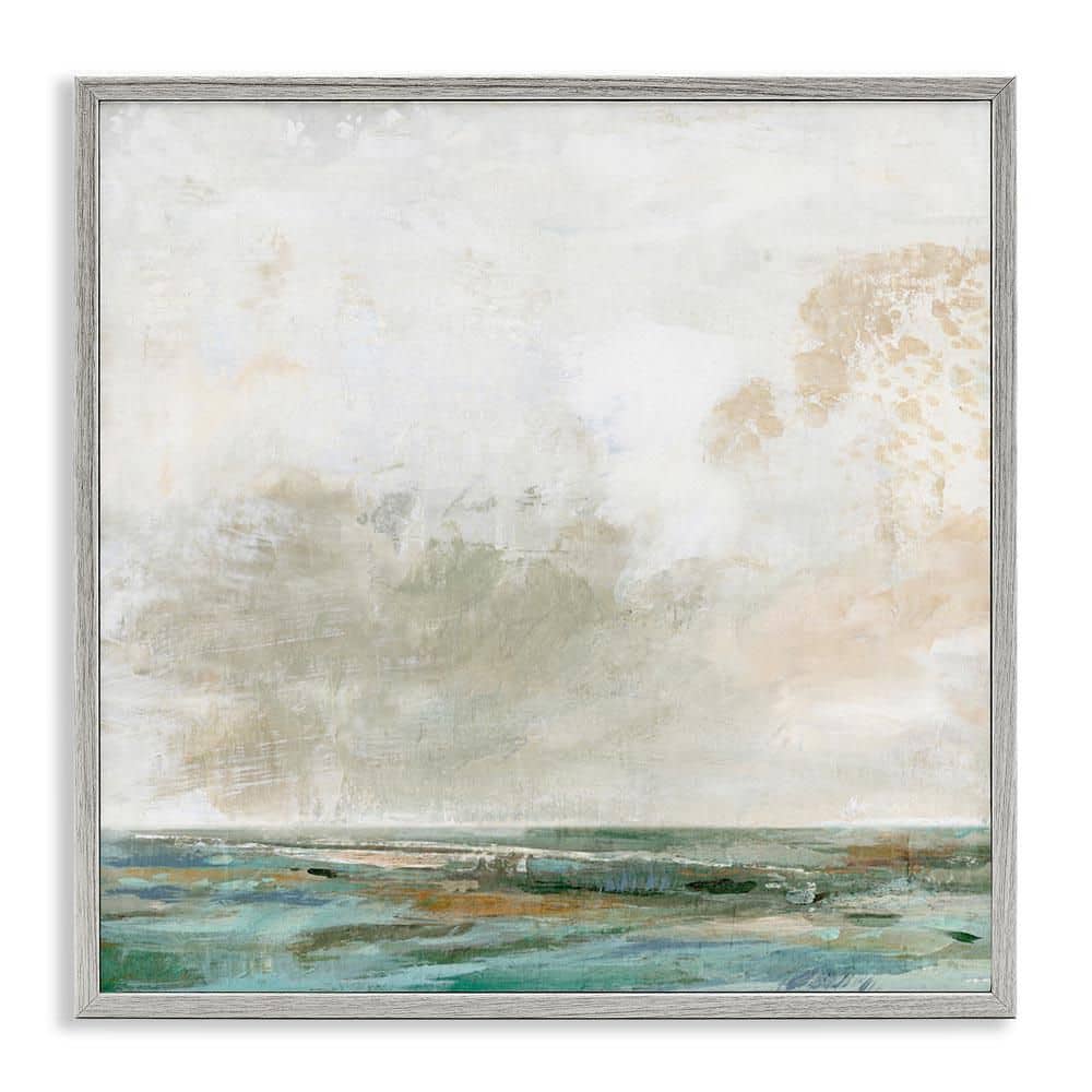 Rustic Seascape Neutrals by Suzanne Nicoll Gray Framed Abstract Giclee Art Print 12 in. x 12 in. price history on PriceWatchPro