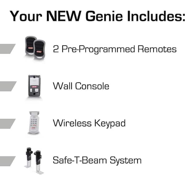 Genie 2035-TKV Chain Drive 550 1/2 HPc Durable Chain Garage Door Opener with Wireless Keypad - 2