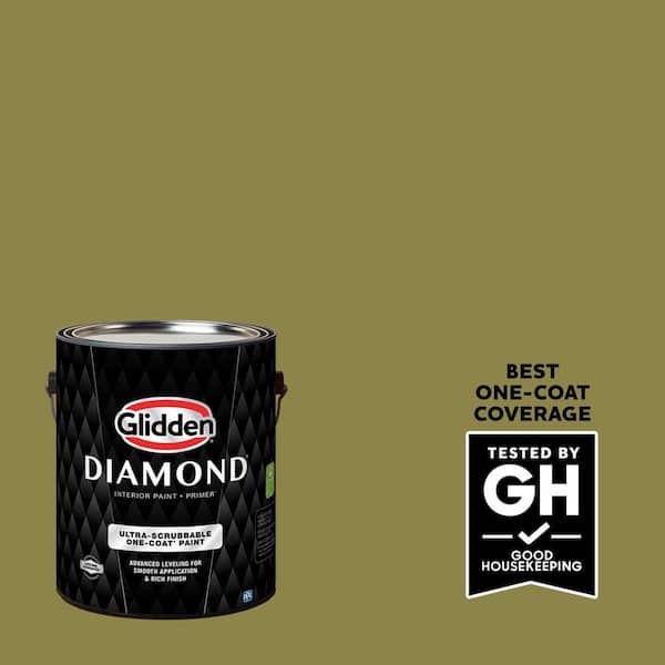 Glidden Diamond 1 gal. PPG1116-7 Frog's Legs Satin Interior Paint with Primer