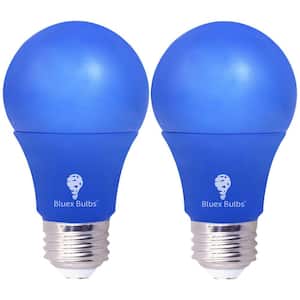 60-Watt Equivalent A19 Decorative Indoor/Outdoor LED Light Bulb in Blue (2-Pack)