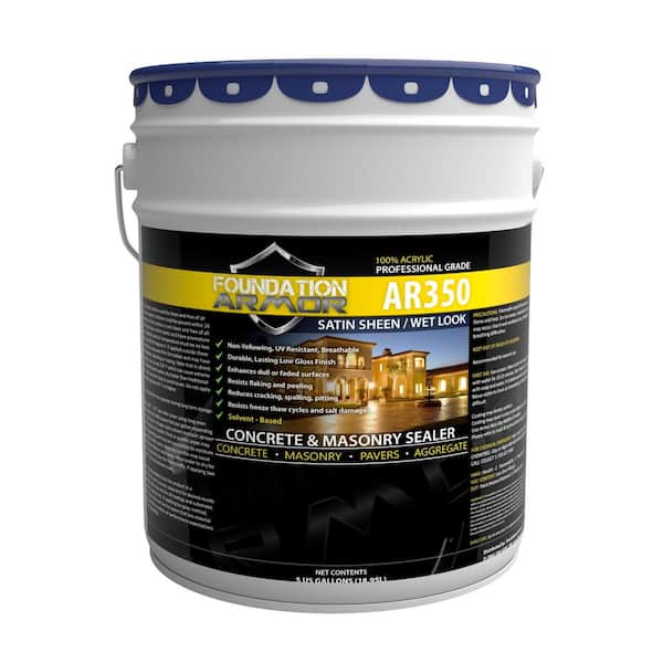 Foundation Armor Ultra Low VOC 5 gal. Wet Look Satin Sheen Acrylic Concrete, Paver and Aggregate Sealer
