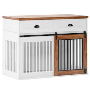 Heavy Duty Furniture Style Dog Cage Wooden Dog Cage Double Door Dog Cage Side Cabinet Dog Cage Dog Crate