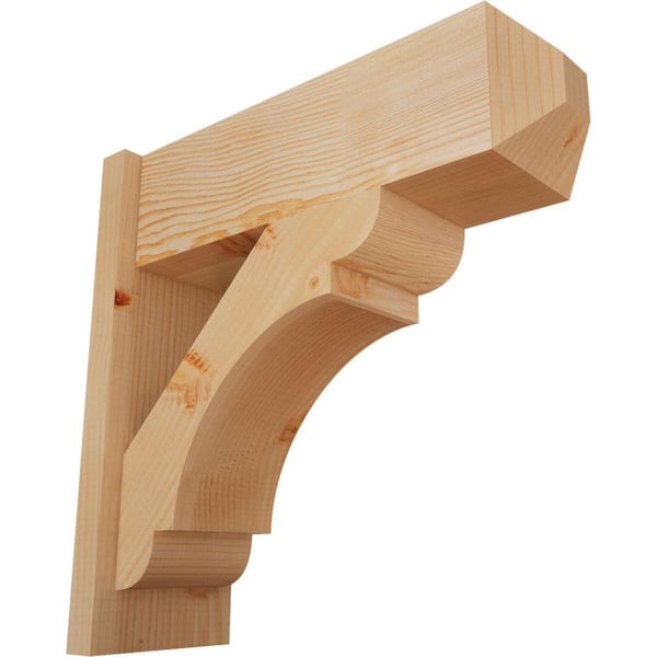 Ekena Millwork 8 in. x 22 in. x 22 in. Olympic Craftsman Smooth Douglas Fir Outlooker