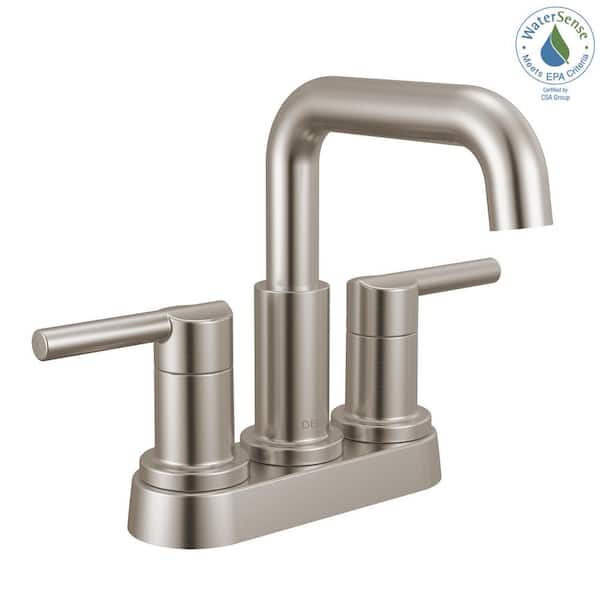 Delta Nicoli 4 in. Centerset Double Handle Bathroom Faucet in