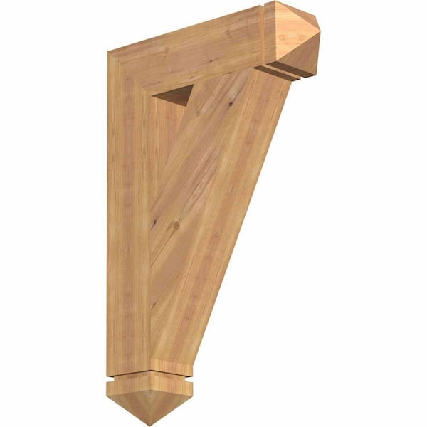Ekena Millwork 5.5 in. x 36 in. x 24 in. Western Red Cedar Traditional Arts and Crafts Smooth Bracket