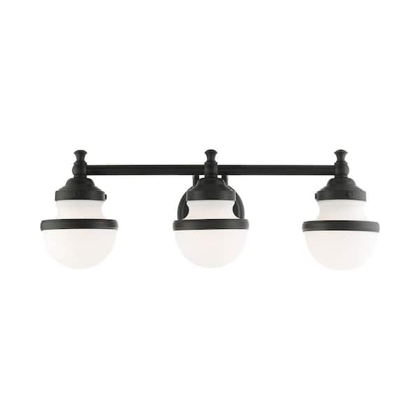 Oldwick 3 Light Black Vanity Sconce