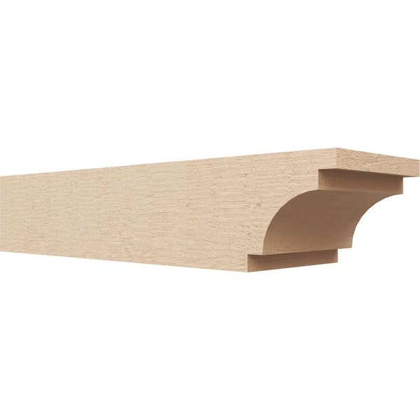 Ekena Millwork 6-in. x 4-in. x 20-in. Mediterranean Woodgrain, Primed Tan Timberthane Polyurethane Rafter Tail Brace