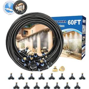 60 ft. Misting Cooling System for Outside Patio Garden, Greenhouse, Deck, Canopy, Pool, Porch and Trampoline