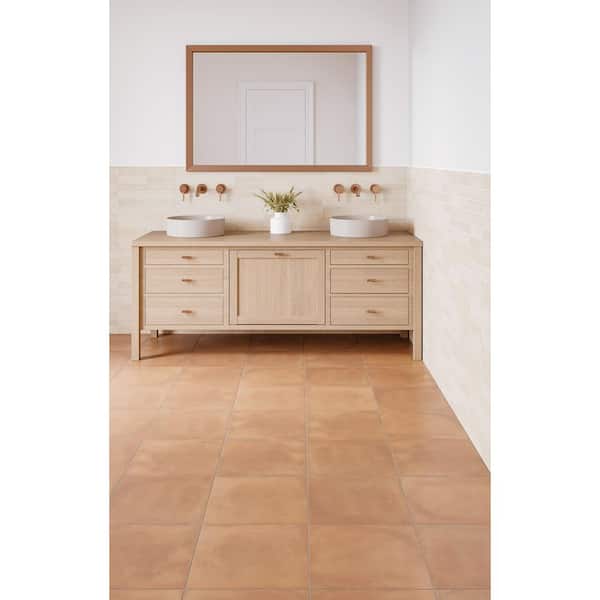 Cotto Nature Square 14 in. x 14 in. Matte Cerdena Porcelain Tile (10.76 sq. ft. /Carton)