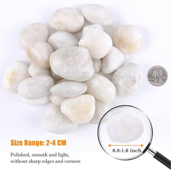 Justincity 14.29in x 12.6in x 3.54in Oval White Polished Natural