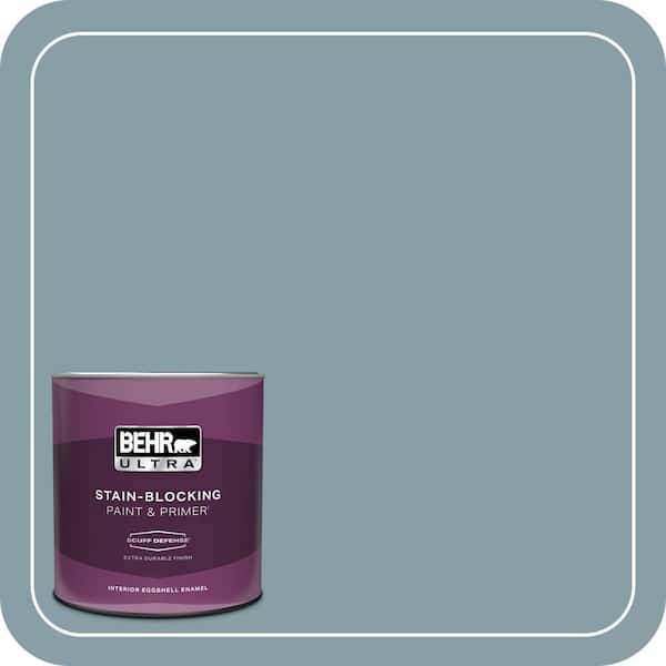 BEHR ULTRA 1 qt. #BNC-18 Aqua Gray Extra Durable Eggshell Enamel Interior Paint & Primer