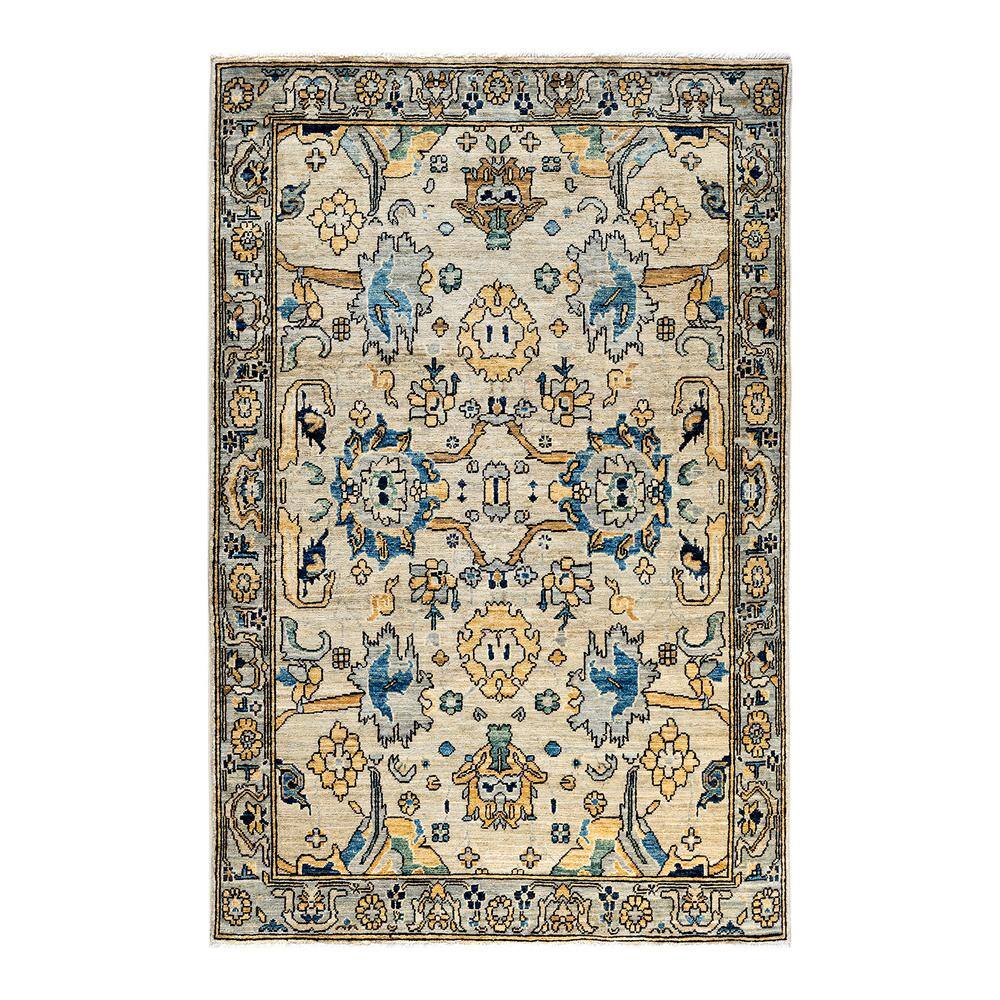 Serapi Light Gray 4 ft. x 6 ft. Tribal Wool Indoor Area Rug price history on PriceWatchPro