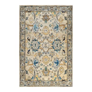 Serapi Light Gray 4 ft. x 6 ft. Tribal Wool Indoor Area Rug