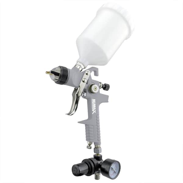 NuMax Pneumatic 1.4 mm Tip HVLP Gravity Feed Spray Gun with 600cc Plastic Cup