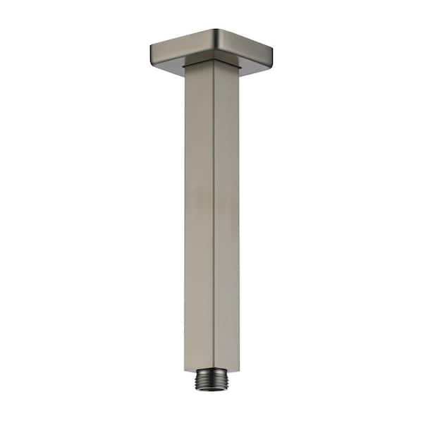 Boyel Living 7.87 in. 200mm Square Ceiling Mount Shower Arm in Brushed Nickel