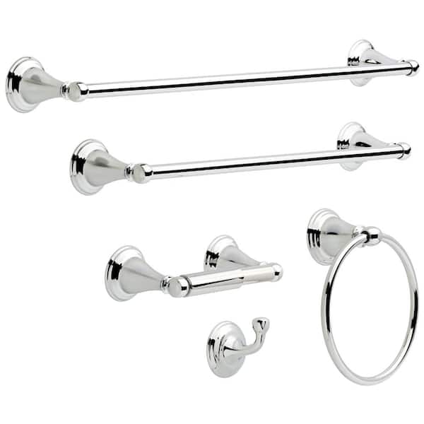 Windemere Wall Mounted Spring-Loaded Toilet Paper Holder Bath Hardware Accessory in Polished Chrome
