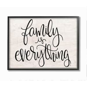 "Family Is Everything Rustic Quote Home Sign" by Fearfully Made Creations Framed Country Wall Art Print 11 in. x 14 in.