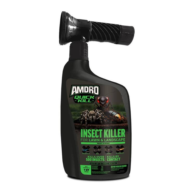 AMDRO Quick Kill 32 oz. Outdoor Liquid Multi Insect Killer Ready to Spray for Lawns with 3-Month Control