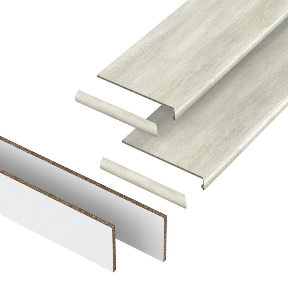 Soft Oak Glazed 43.18 mm. T x 48 in. L x 12.2 in. W Stair Tread, Riser & Return Kit (Set of 2) price history on PriceWatchPro