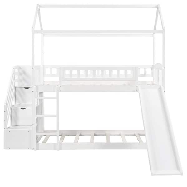 HomeRoots Amelia White Wood Frame Twin Platform Bed