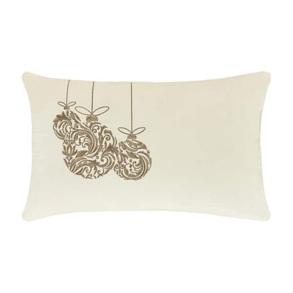 Unbranded Ornate Polyester Boudoir Embellished Decorative Throw Pillow 15X22"