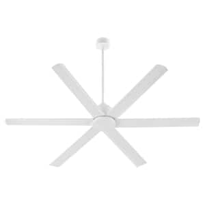 Titus 65 in. 6 Blade Modernistically 6 Speed Studio White Ceiling Fan