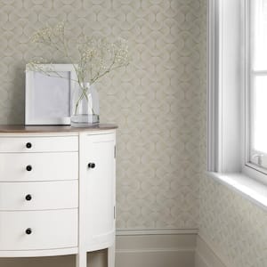 Gilded Scallop Porcelain Non-Pasted Wallpaper, 56 sq. ft.