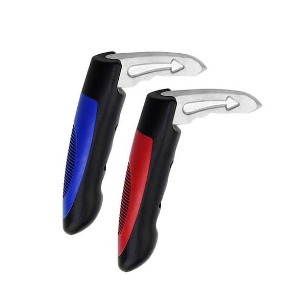 6.88 in. x 3.93 in. Car Handle Assist Support Bar for Elderly Multifunctional Door Grip Red Blue 2 Pack