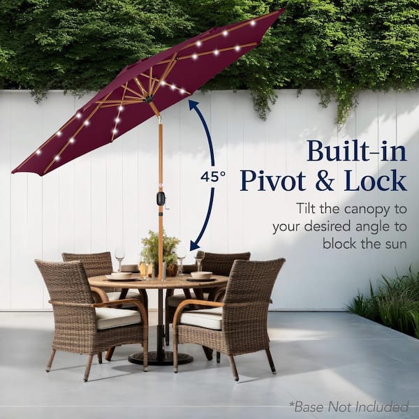 9 ft gray patio umbrella Clihome 9 ft Cantilever Patio Umbrella with Vented Top and Sun-Protective Canopy-Gray in Brown