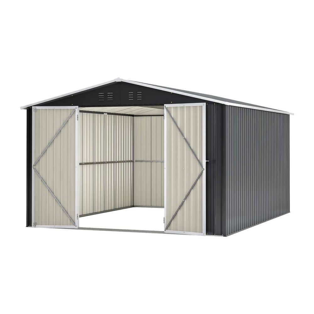 10 ft. W x 12 ft. D Outdoor Storage Metal Garden Tool Shed for Backyard Outdoor (120 sq. ft. ) price history on PriceWatchPro