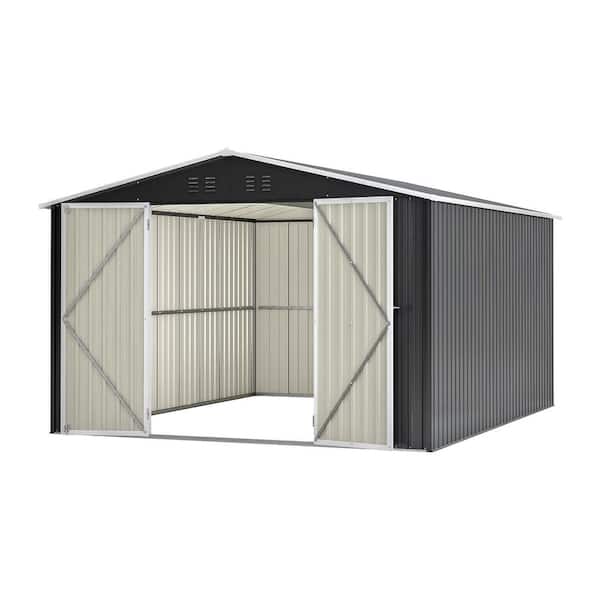 10 ft. W x 12 ft. D Outdoor Storage Metal Garden Tool Shed for Backyard Outdoor (120 sq. ft. )