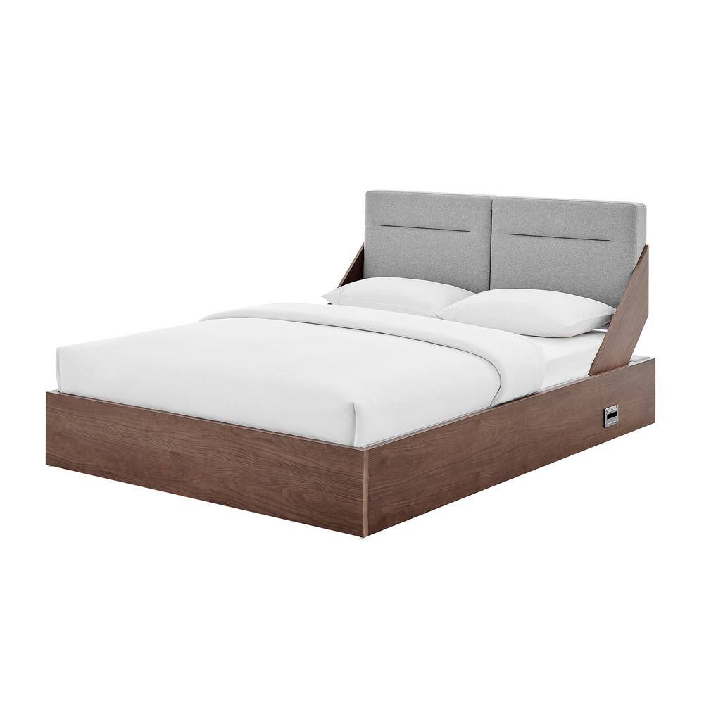 Koble Reclina Oak Upholstered Lift-Up Storage Bed - King HM-BD004