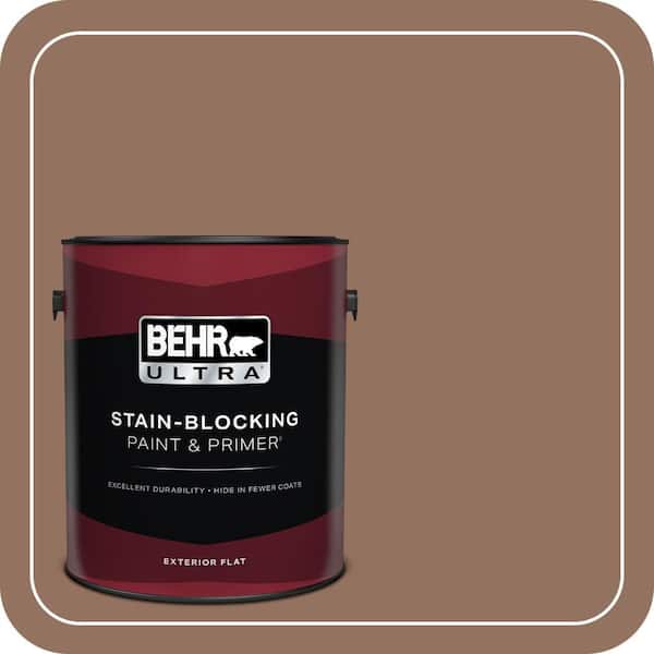 BEHR ULTRA 1 gal. #BXC-84 Corral Brown Flat Exterior Paint & Primer
