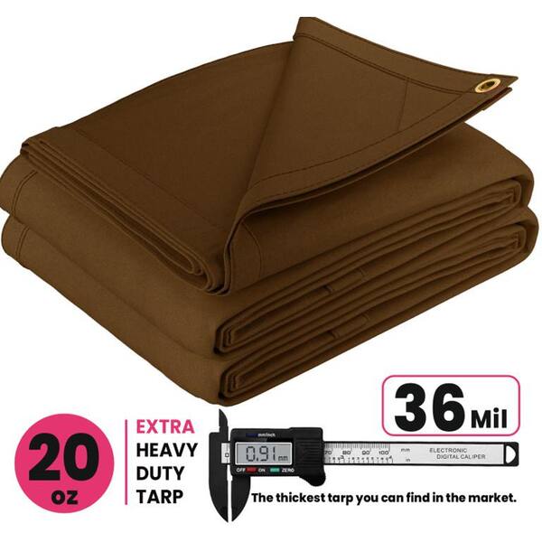 PROTARP Extreme Heavy Duty 20 oz. Water Resistant Canvas Tarp, UV