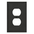 Black 1-Gang Duplex Outlet Wall Plate (1-Pack)