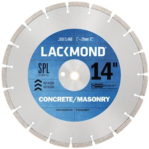 14 in. x 0.125 in. x 1 in. x 20 mm SPL Series Dry Cut Diamond Blade for Cured Concrete