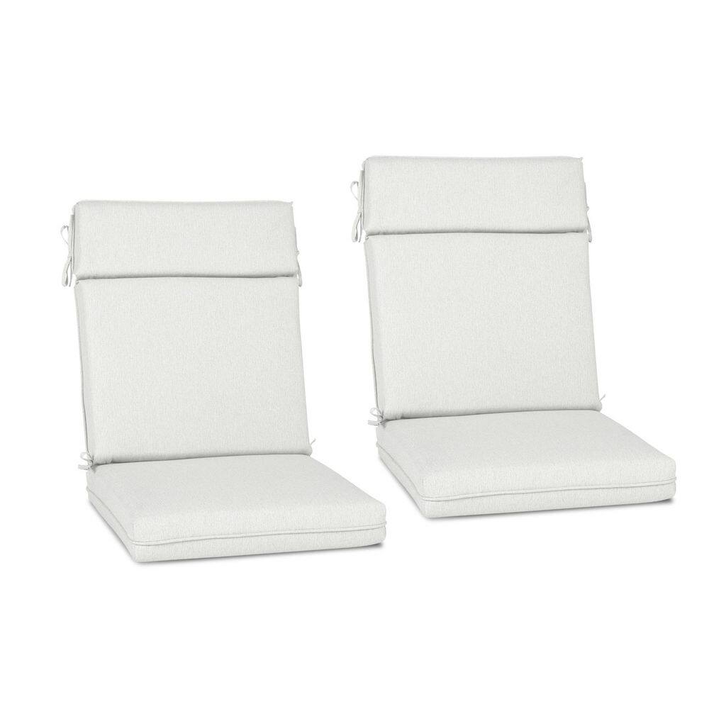 21 in. x 20 in. Outdoor High Back Dining Chair Cushion in Light Gray (2-Pack) price history on PriceWatchPro