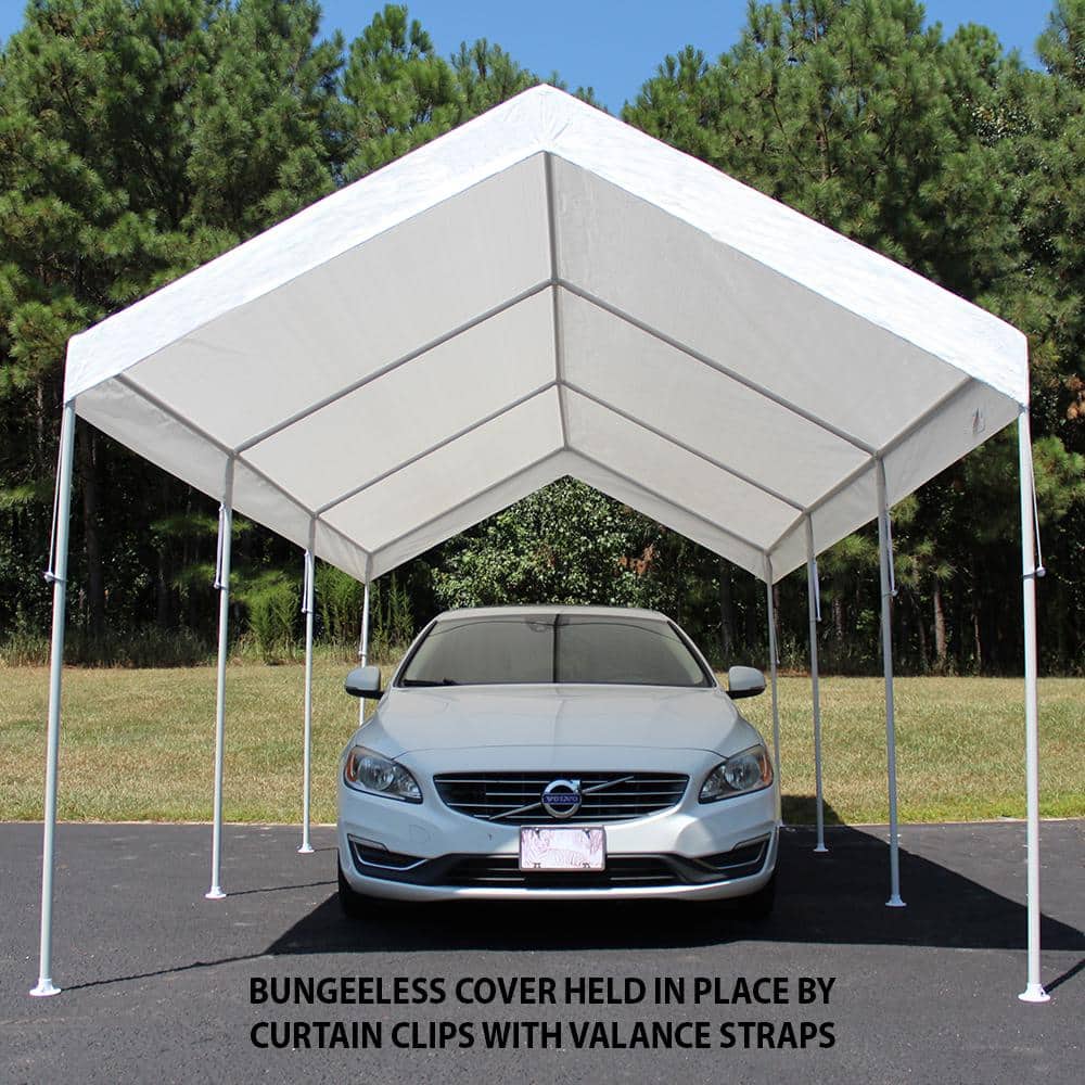 White 10' x 20' Steel Frame Universal Canopy
