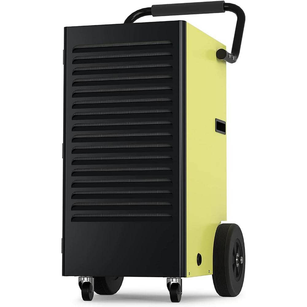 225 Pt. Commercial Dehumidifiers in Black with Handles and Wheels - White