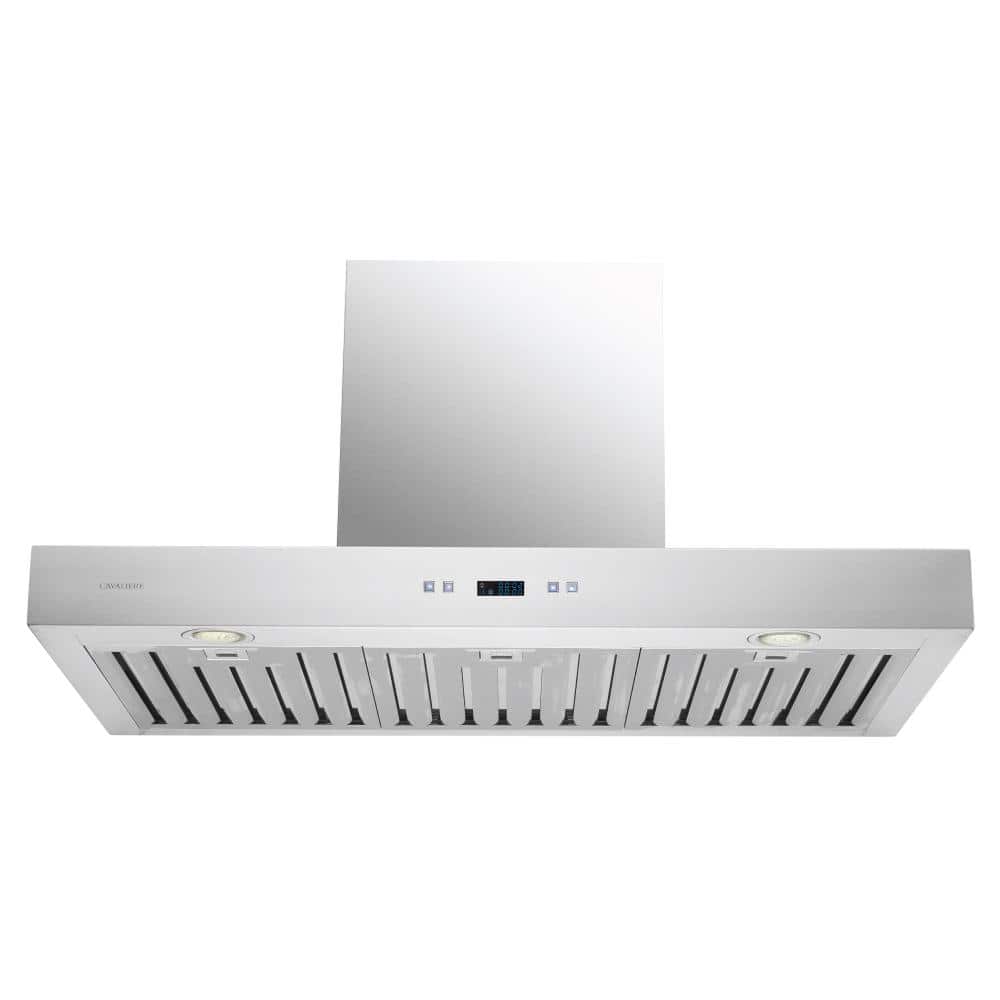 CAVALIERE 30 Wall Mounted Range Hood Brushed Stainless Steel Kitchen Vent 600 CFM With Re-circulation Kit 