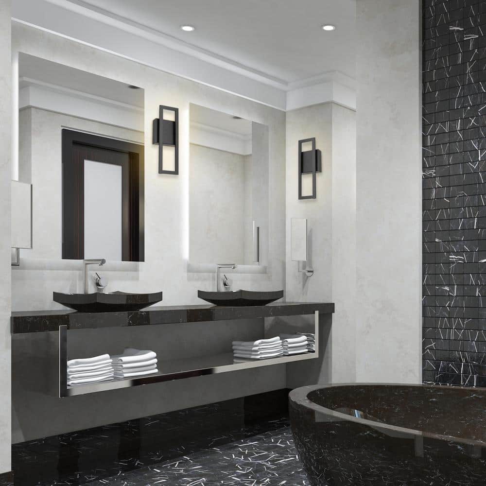 Oil Rubbed Bronze Outdoor LED Wall Sconce with Clear Glass