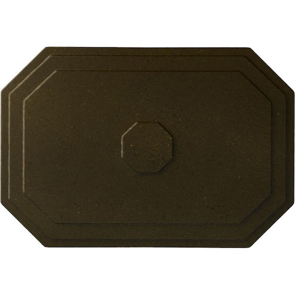 25-1/4 in. W x 17-1/4 in. H x 1-3/4 in. Felix Urethane Ceiling Medallion, Hand-Painted Green Gold
