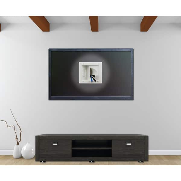 Commercial Electric TV Multimedia Recessed Box 5053-WH - The Home