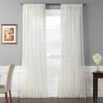Exclusive Fabrics & Furnishings Off White Solid Extra Wide Rod Pocket ...