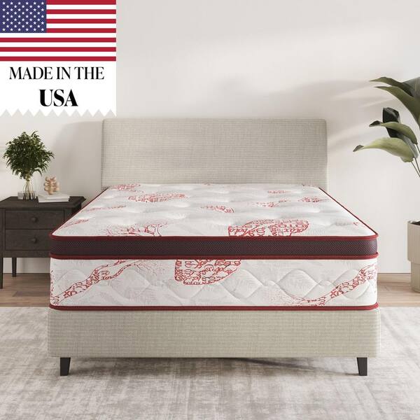 King Medium Firm Hybrid 13 in. Edge to Edge Pocket Coil Bed in A Box Ottopedic Mattress