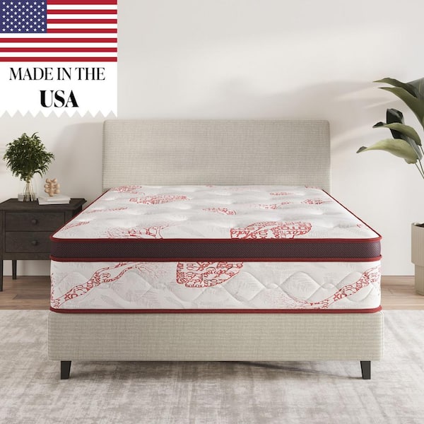 King Medium Firm Hybrid 13 in. Edge to Edge Pocket Coil Bed in A Box Ottopedic Mattress