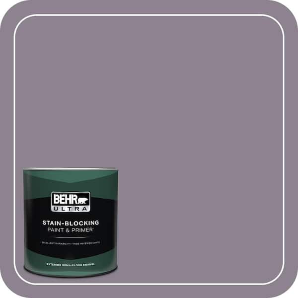 BEHR ULTRA 1 qt. #670F-5 Gothic Amethyst Semi-Gloss Enamel Exterior Paint & Primer