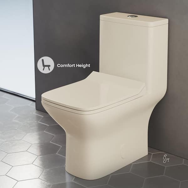 Swiss Madison Carre 1-piece 1.1/1.6 GPF Dual Flush Square Toilet